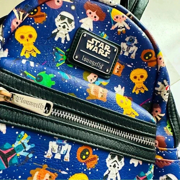 Unisex Disney Loungefly Star Wars Chibi Print Mini Backpack main image 8